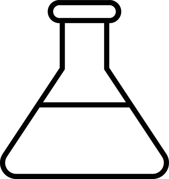 Frasco Icono Química Laboratorio — Vector de stock