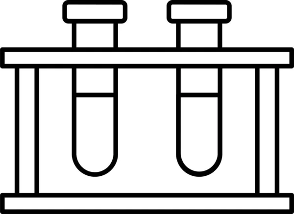 Testbuis Bloed Pictogram Omtrek Stijl — Stockvector