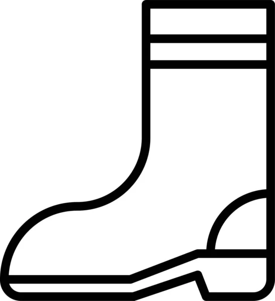 Gumboots Shose Foot Icon Outline Style — Stock Vector