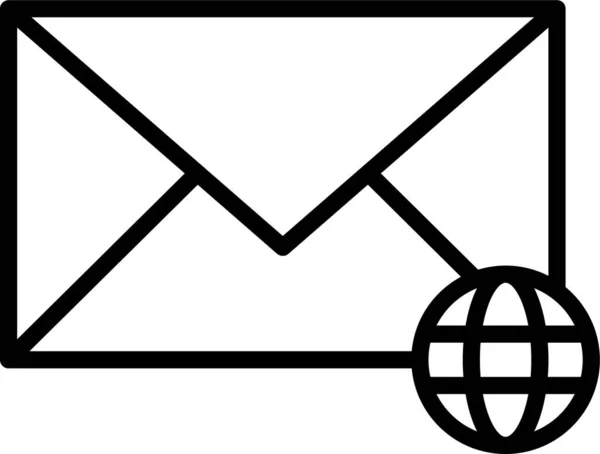 Email Ícone Carta Mail Estilo Esboço — Vetor de Stock