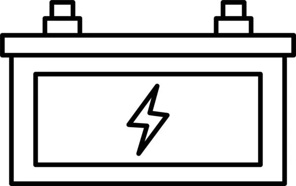 Batería Coche Acumulador Icono — Archivo Imágenes Vectoriales