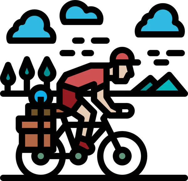 Vélo Vélo Parcs Icône — Image vectorielle