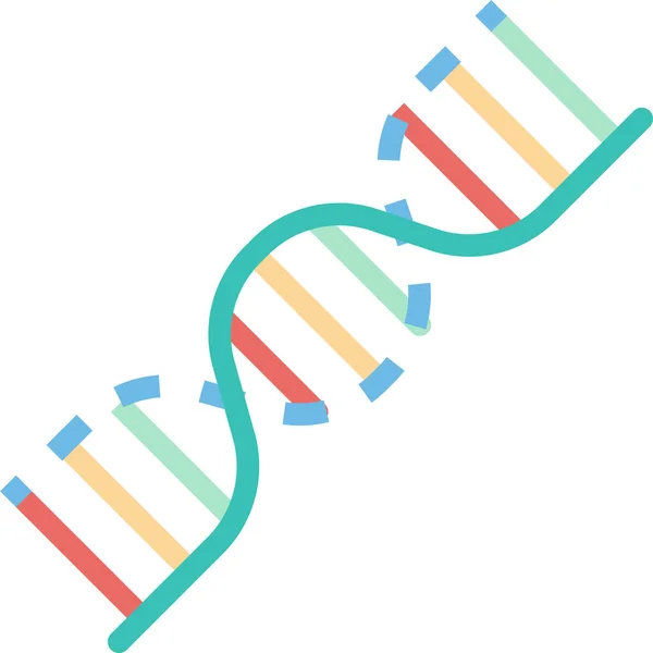 Biology Dna Education Icon Flat Style — Stock Vector