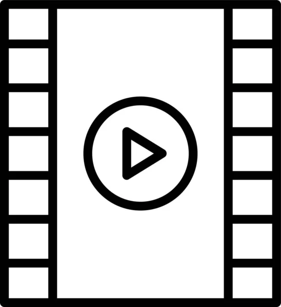 Иконка Киноплёнки Наброске — стоковый вектор
