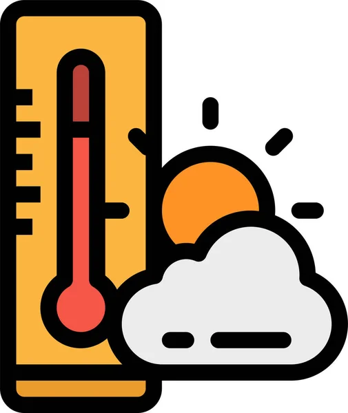 Celsius Fahrenheit Temperatursymbol Konturenstil — Stockvektor