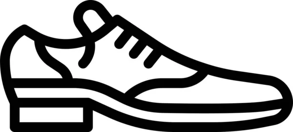 Значок Взуття Взуття Контурному Стилі — стоковий вектор
