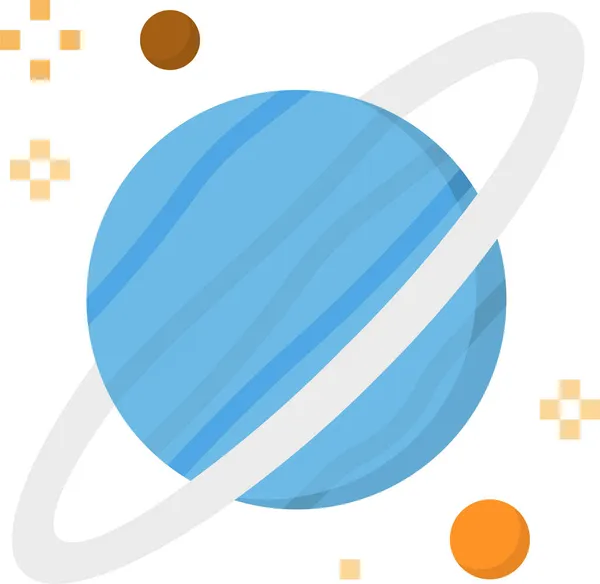 Икона Планеты Астрономии Плоском Стиле — стоковый вектор