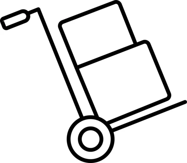 Ikona Transportu Wózka — Wektor stockowy