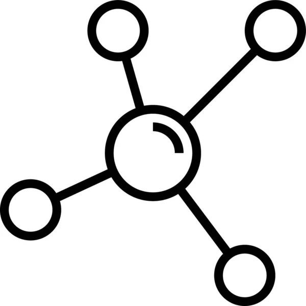 Dna Chemie Experiment Symbol Umrissstil — Stockvektor