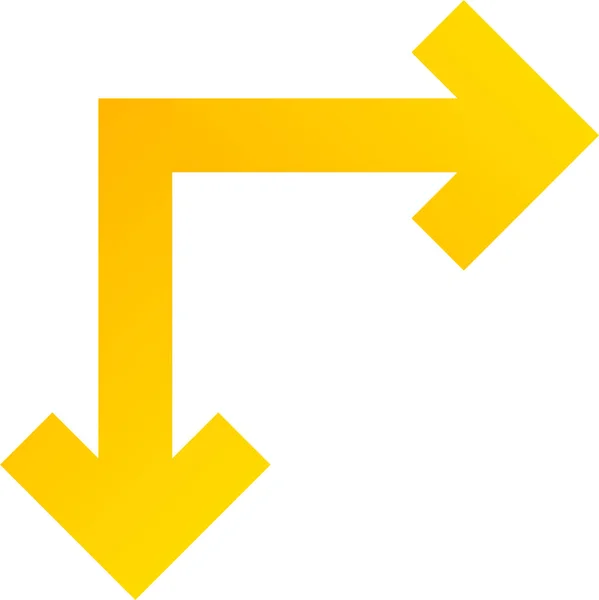 Flèche Flèche Direction Icône Dans Style Plat — Image vectorielle