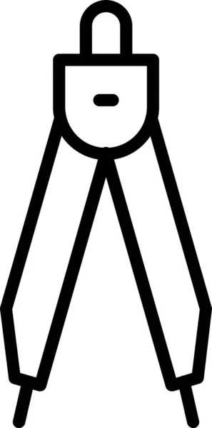 Ikona Geometrie Kresby Kompasu — Stockový vektor