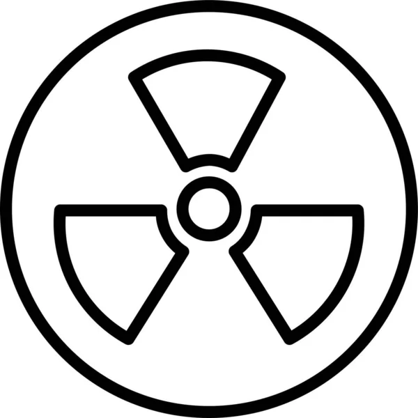 Иконка Ядерной Радиации Стиле Наброска — стоковый вектор