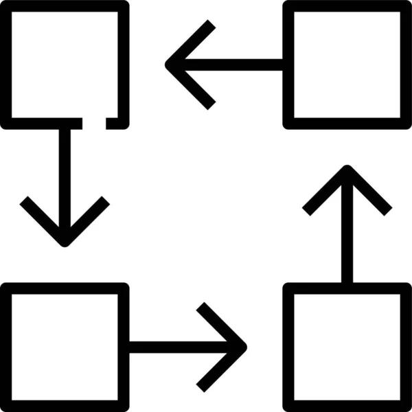 Afdeling Organisatie Diagram Icoon — Stockvector