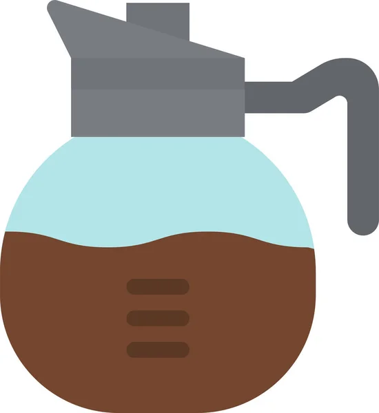 咖啡热饮扁平的图标 — 图库矢量图片