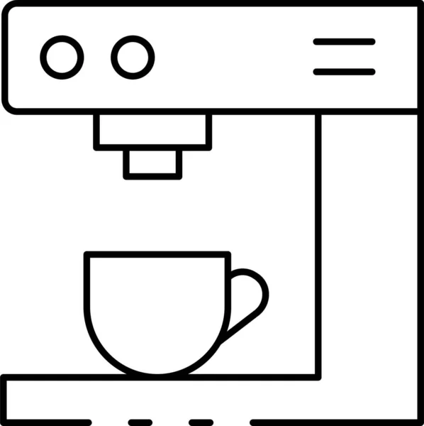Kaffeemaschine Elektronik Ikone — Stockvektor