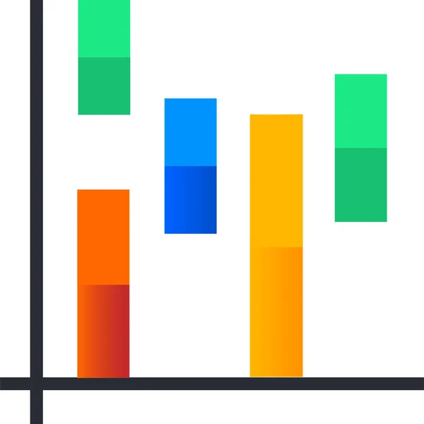 Gráfico Estadística Diagrama Icono — Vector de stock
