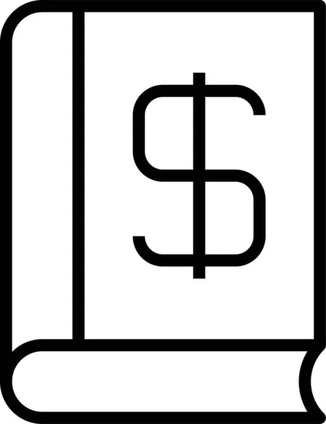 Economy Book Study Icon Outline Style — Stock Vector
