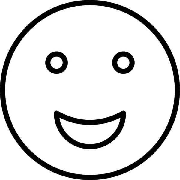 Sorriso Emoji Smileys Ícone — Vetor de Stock