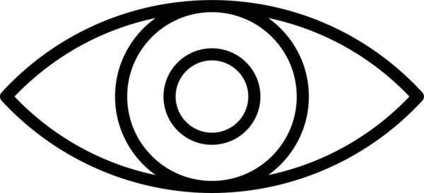 Vista Visibilidad Icono Óptico Estilo Contorno — Archivo Imágenes Vectoriales