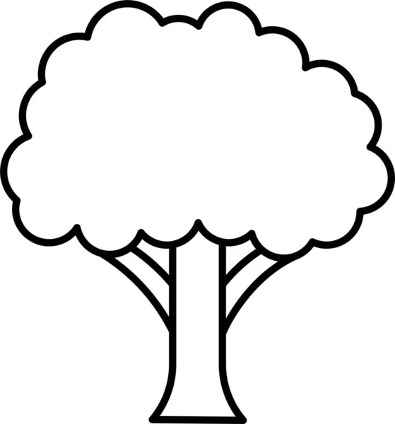 树的自然植物学图标 — 图库矢量图片