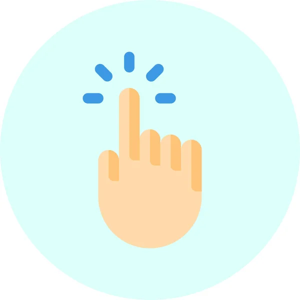 Gestur Finger Ikon Mobile Dalam Gaya Datar - Stok Vektor
