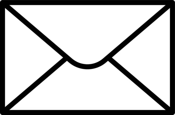 Lettre Enveloppe Communication Icône Dans Style Contour — Image vectorielle