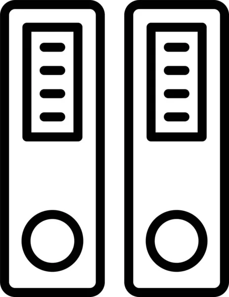 Fichier Cab Icône Document Dans Style Contour — Image vectorielle