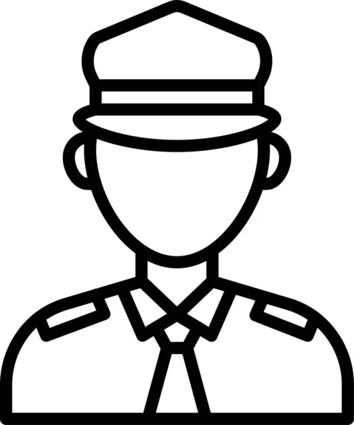 Politie Avatar Man Icoon — Stockvector