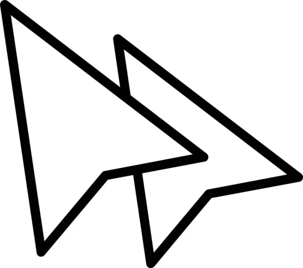 アウトラインスタイルのカーソル矢印ポインタアイコン — ストックベクタ