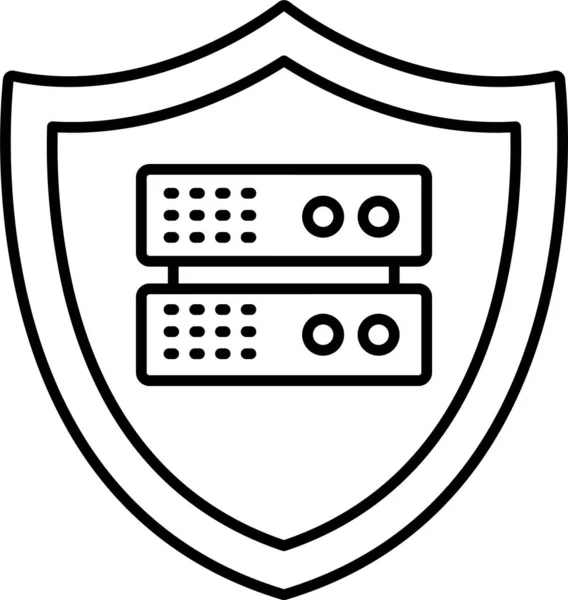 Protection Security Shield Icon — Stock Vector