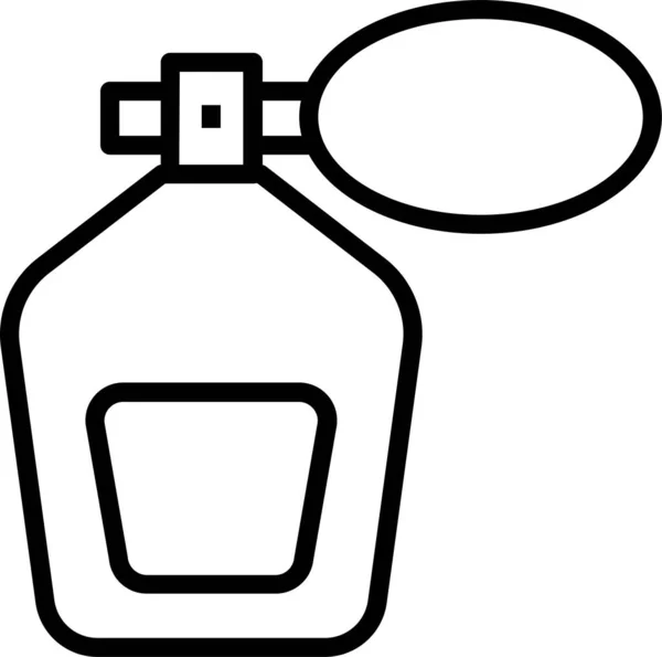 Icône Pulvérisation Bouteille Parfum Dans Style Contour — Image vectorielle
