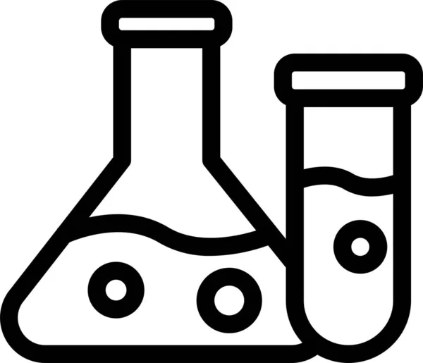 Frasco Química Química Icono Químico — Vector de stock