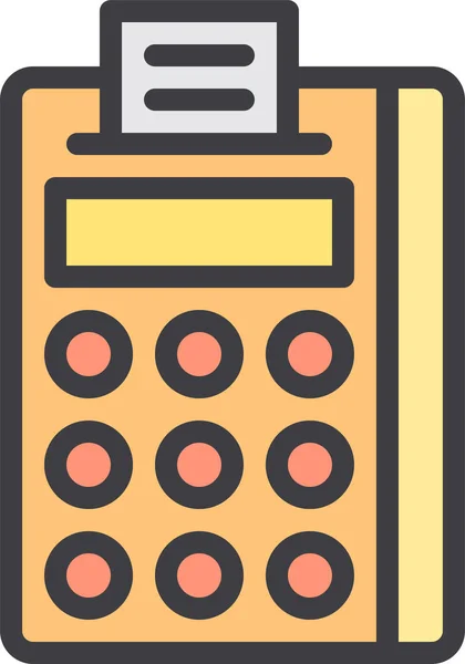 フルアウトライン形式のカードクレジットデバイスのアイコン — ストックベクタ