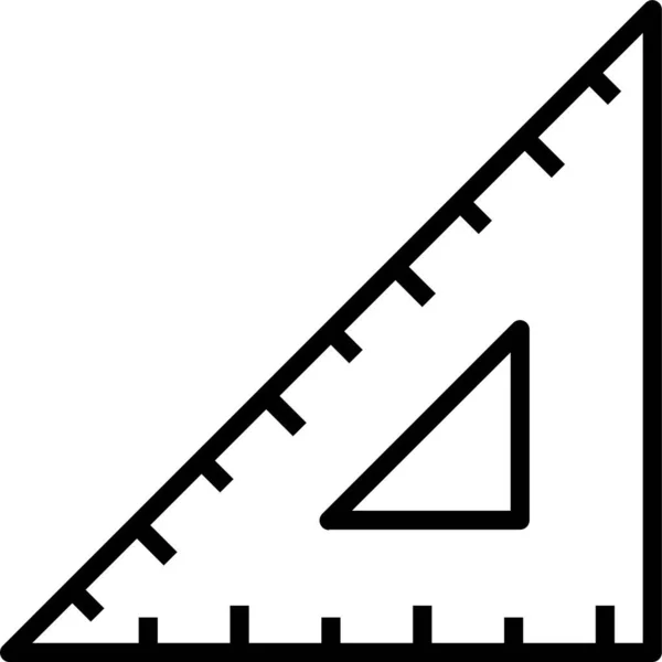 Quadratische Geometrie Ikone Umrissstil Setzen — Stockvektor