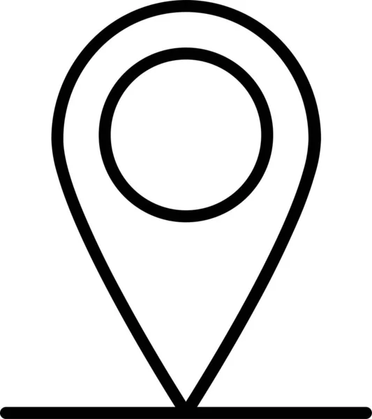 Pin Map Icône Localisation Dans Style Contour — Image vectorielle