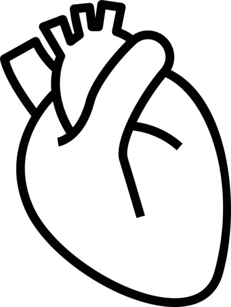 Kardiologie Körperteil Symbol — Stockvektor