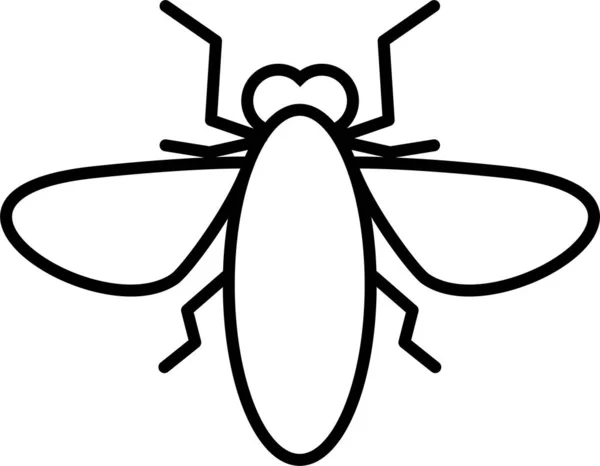 Fly Insects Pest Icon Outline Style — Stock Vector