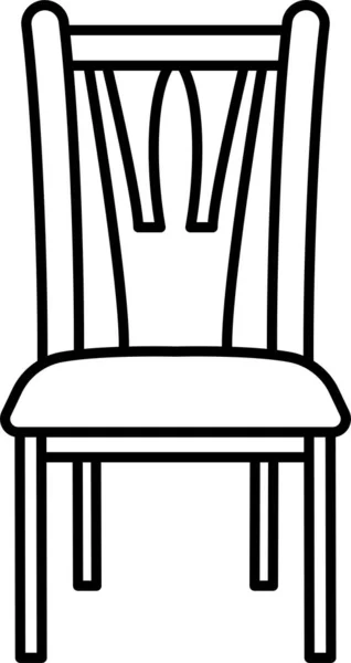 轮廓型舒适座椅家具图标 — 图库矢量图片