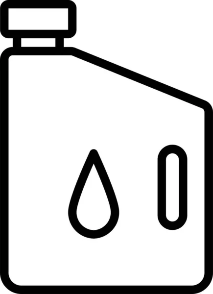 Ikona Środka Smarnego Butelce Olejowej Zarysie — Wektor stockowy