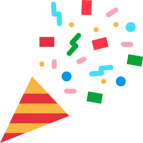Anniversaire Célébration Confetti Icône — Image vectorielle