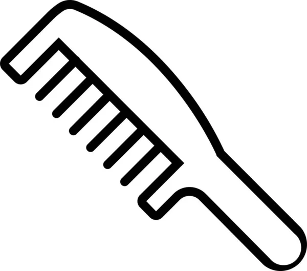 Peigne Beauté Icône Cheveux Dans Style Contour — Image vectorielle