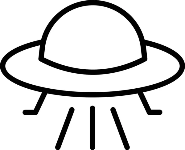 Icône Jouet Extraterrestre Ufo Dans Style Contour — Image vectorielle