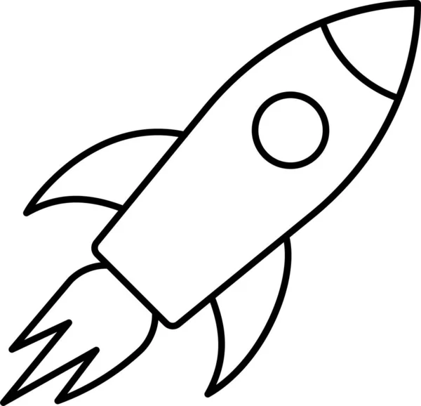 Rocket Shuttle Spacecraft Icon — Stock Vector