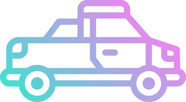 Αυτοκίνητο Pickup Δημόσιο Εικονίδιο Ομαλή Στυλ — Διανυσματικό Αρχείο