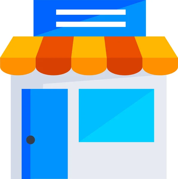 Shop Buy Estate Icon Flat Style — Stock Vector