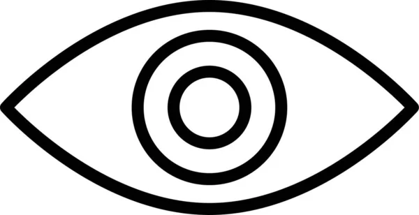 Augensichtbarkeitssymbol Umrissstil Anzeigen — Stockvektor