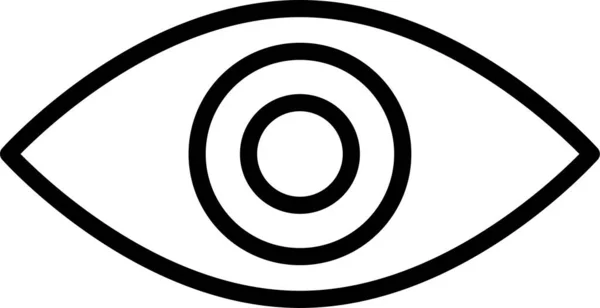 Zichtbaarheid Oog Pictogram Omtrek Stijl — Stockvector