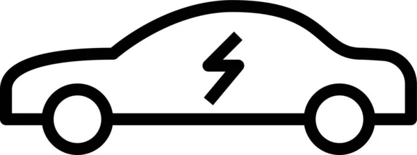 Öko Auto Strom Ikone — Stockvektor