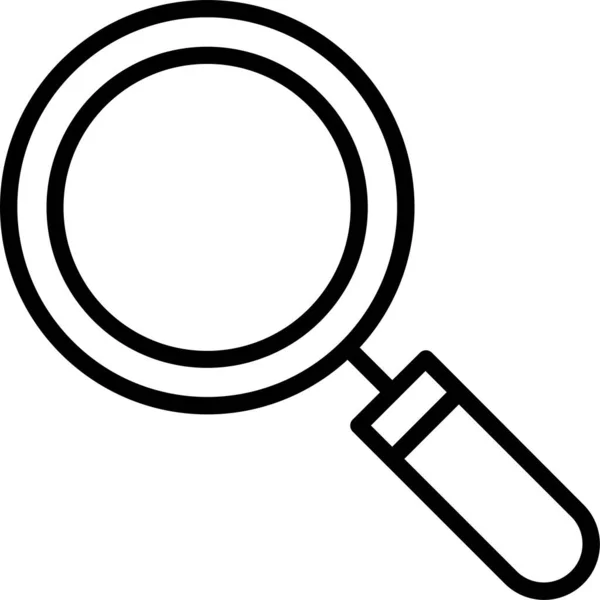 Zoom Magnifier Detective Icon Outline Style — Stock Vector