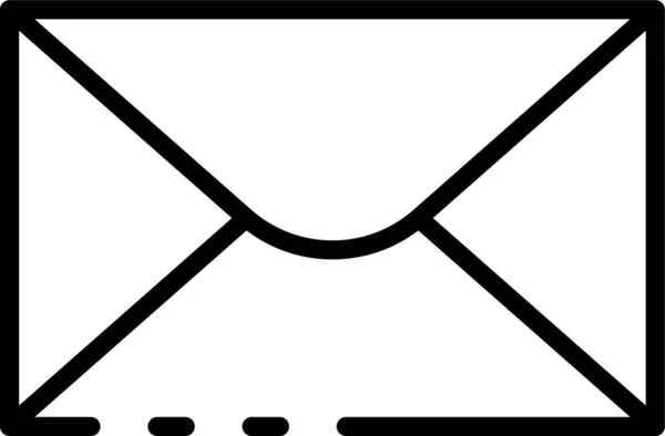 Posta Zarfı Iletişim Simgesi Ana Hat Biçiminde — Stok Vektör